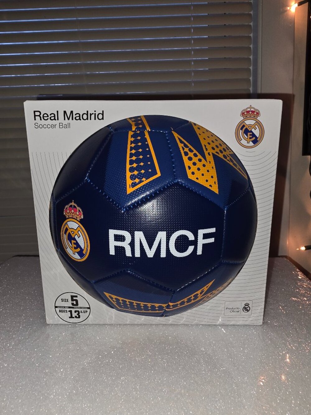 Real Madrid RMCF Navy & Gold Soccer Ball